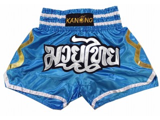 Kanong Muay Thai Kick-box Trenky Šortky pro děti  : KNS-143-Modrá obloha-K