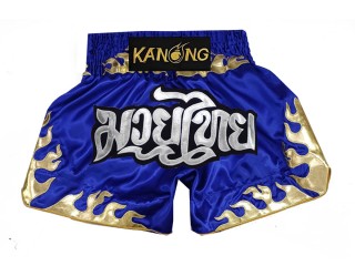 Kanong Muay Thai Kick-box Trenky Šortky pro děti  : KNS-145-Modrá-K