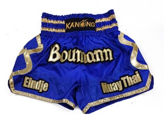 Personalizace Muay Thai Trenky : KNSCUST-1213 Modrá