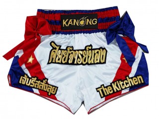 Personalizace Muay Thai Trenky : KNSCUST-1222 Bílá