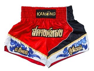 Personalizace Muay Thai Trenky : KNSCUST-1231 Červená