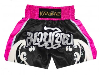 Personalizace Muay Thai Trenky : KNSCUST-1236 Černá