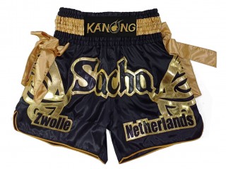 Personalizace Muay Thai Trenky : KNSCUST-1239 Černá