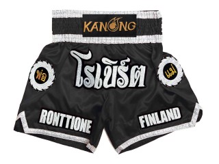 Personalizace Muay Thai Trenky : KNSCUST-1242-Černá