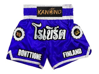 Personalizace Muay Thai Trenky : KNSCUST-1242-Modrá