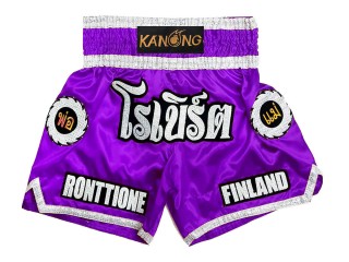 Personalizace Muay Thai Trenky : KNSCUST-1242-fialová