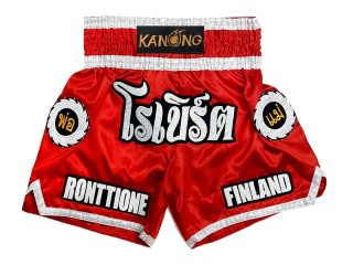 Personalizace Muay Thai Trenky : KNSCUST-1242-Červená