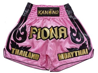 Personalizace Muay Thai Trenky : KNSCUST-1246-růžová