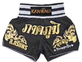 Personalizace Muay Thai Trenky : KNSCUST-1249-Černá